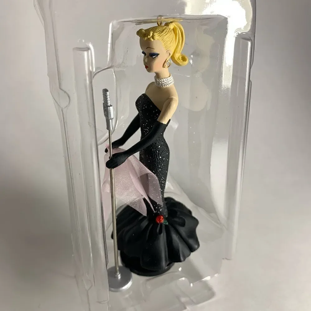 Barbie Keepsake Ornament Solo The Spot Light Evening Gown Microphone Dated 1995